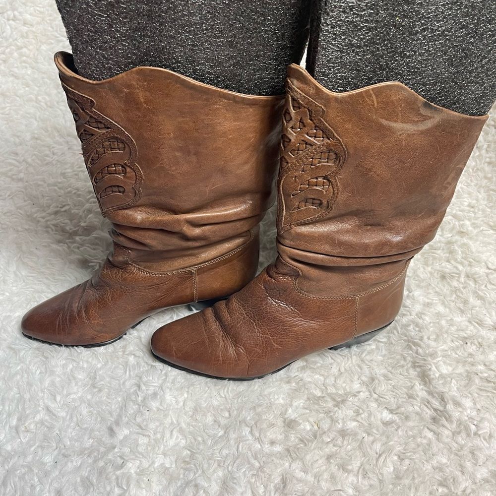 Laura made in Italy leather Brown Cowboy boots EUR Size 38 - Picture 5 of 10